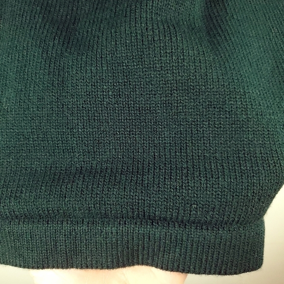 School Girl Cardigan St. Patrick Green Preppy XSP/ YM Dark Academia Vneck Patch - Picture 12 of 13